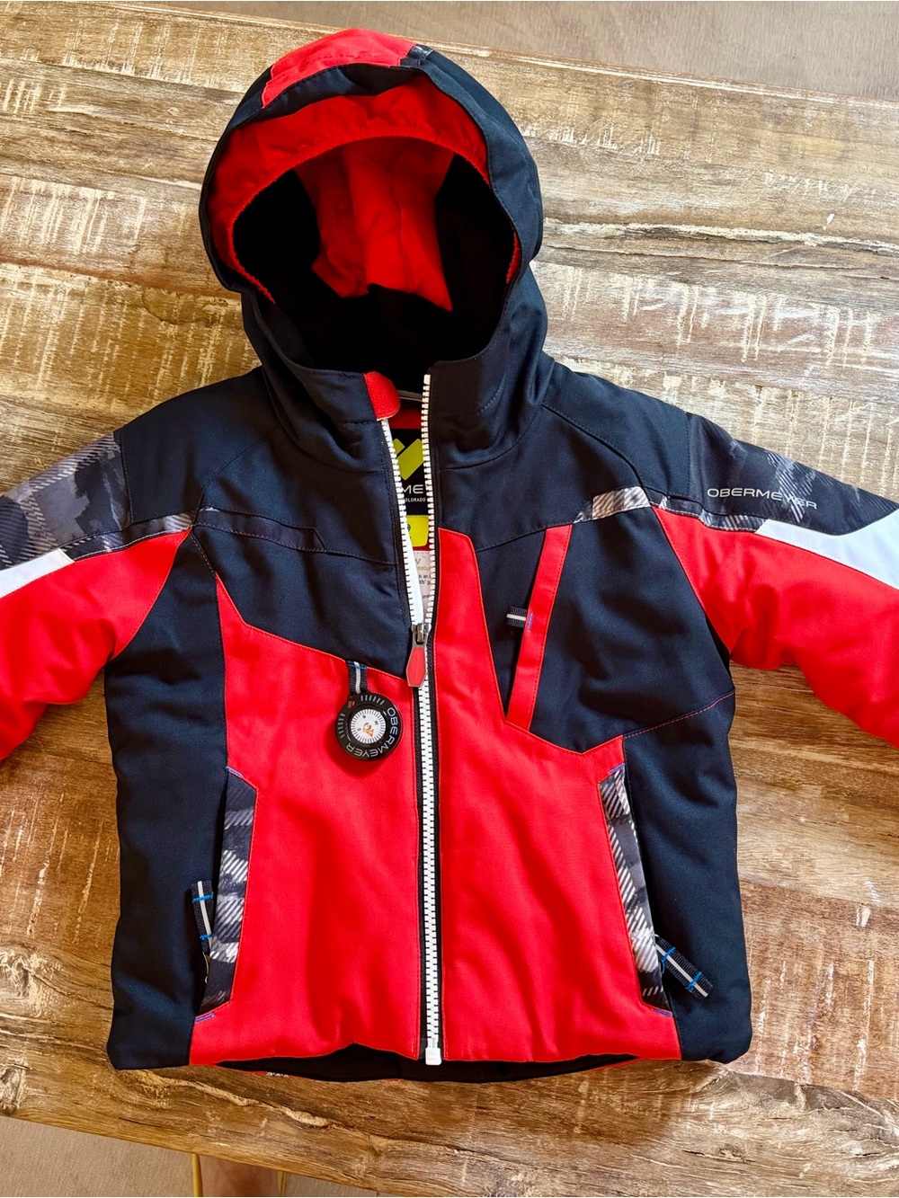 Obermeyer Boys Orb Red + Black Jacket • Size 2 • VGUC
